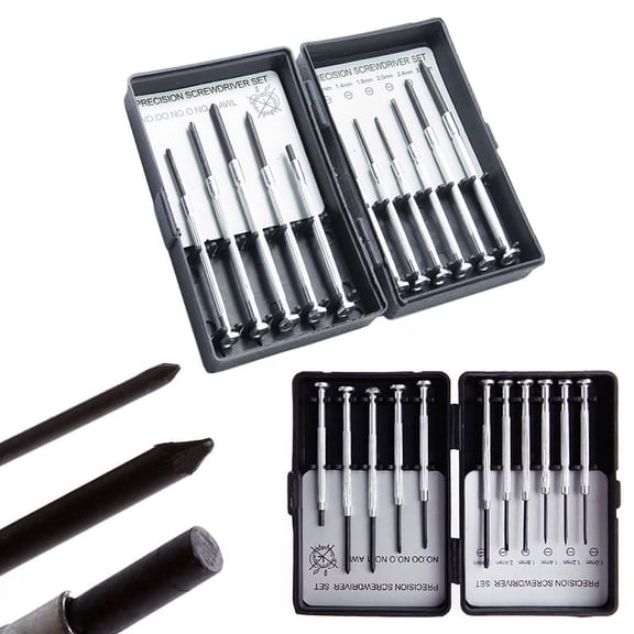 QHUDLV 11PCS Precision Screwdriver Set, Mini Magnetic Tip Screwdrivers, Repair Tools for Glasses Watches and Electronics