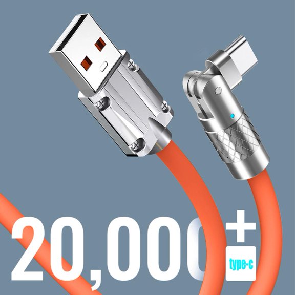 QHUDLV 120W Zinc Alloy Charging Cable,Super Fast USB,Micro Type‑C Charger