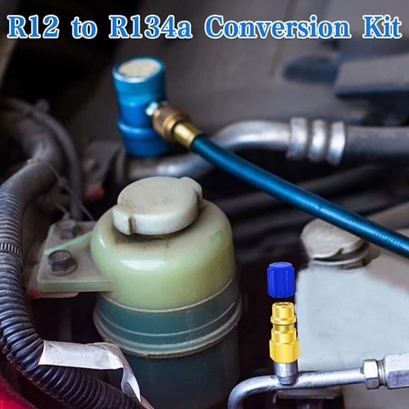 QHUDLV 1Set R12 To R134a A/C Filling Valve Retrofit Kit - Includes Couplers for A/C