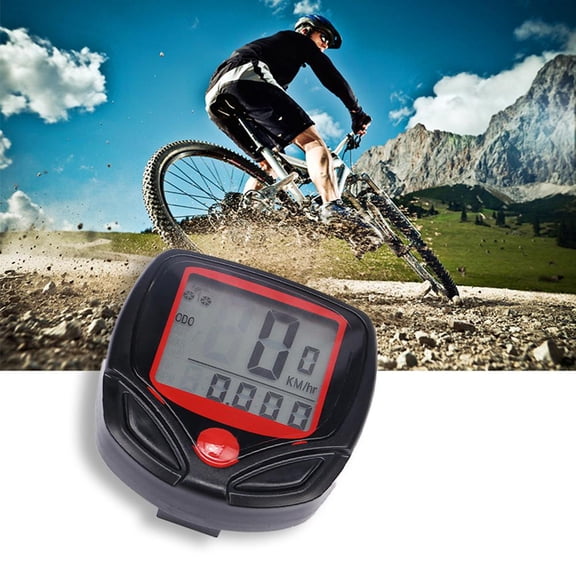 QHUDLV 1xLCD Digital Waterproof Bike Computer Cycle Speedometer Speed Wired Meter