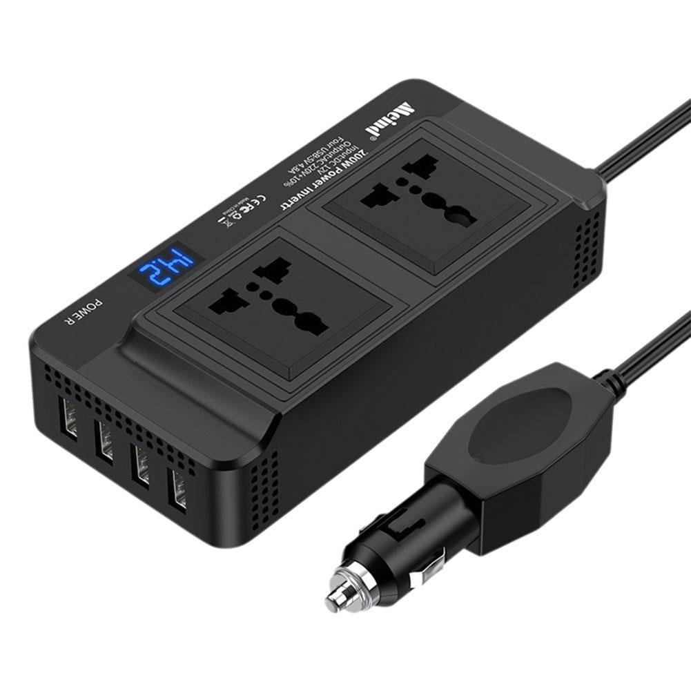 QHUDLV 200w Car Power Inverter Convert 12v To 220v/110v With Usb Ports
