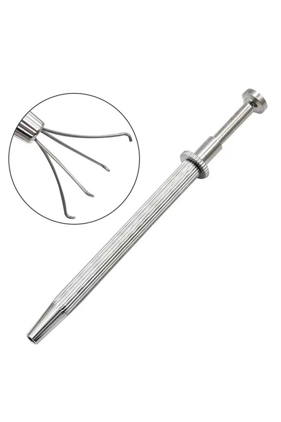 2Pcs Piercing Ball Grabber, 4 Prongs Jewelers Pick up Tool Electronic Component Tweezers Gripper For T 4 Claw Prong