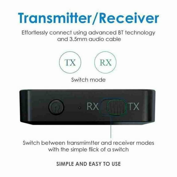 QHUDLV 2in1 Bluetooth 5.0 Wireless Audio Transmitter Receiver Adapter NEW! RCA Z8