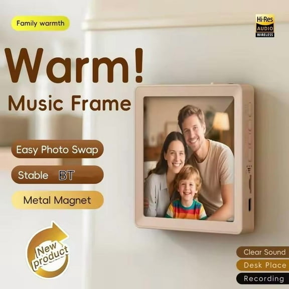 QHUDLV 3.94 3.94 0.51 Digital Picture Frame, Personalized Tabletop & Wall Mount Screen Digital Photo Frame for Boys & Girls, Mother, Father, Grandparents, Birthday, Christmas