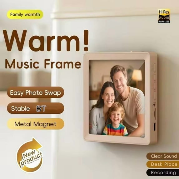 QHUDLV 3.94 3.94 0.51 Digital Picture Frame, Personalized Tabletop & Wall Mount Screen Digital Photo Frame for Boys & Girls, Mother, Father, Grandparents, Birthday, Christmas