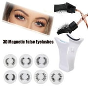 QHUDLV 3D Magnetic False Eyelashes, 3-Pack (1 Pair), with Clip, Reusable, Glue-Free, Makeup Safe.