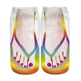 thumbnail image 1 of QHUDLV 3D Pattern Flip Flop Socks,3D Vivid Flip Flop Toe Print Socks,Manicure Print Flip Flop Socks,Women Print Socks,Novelty Funny Slippers Hidden Running Socks,Casual Breathable Low Cut Ankle Socks, 1 of 5
