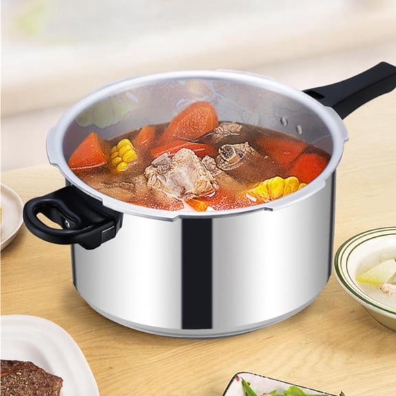 QHUDLV 3L Aluminium Pressure Cooker, Induction Pressure Cooker for Induction Hobs, Wide Design, Multipurpose Pressure Cooker Kitchen Gadget