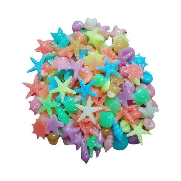 QHUDLV 50Pcs Glow In Dark Garden Pebbles High Brightness Artificial Irregular Luminous Terrace Deco Tank Stone For Garden Fish Lawn