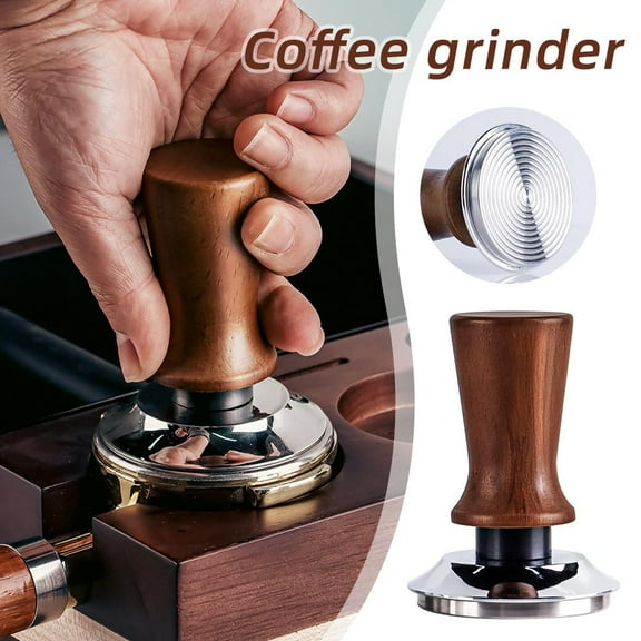 QHUDLV 51/53/58mm New Depth Coffee Tamper Calibrated Steady Pressure Espresso Distributor Froce Steel Tool Barista Tamper