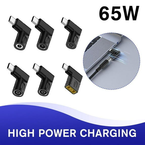 QHUDLV 65W Laptop Charger Converter,Compatible with USB Type-C PD,Power Charging Cable Adapter