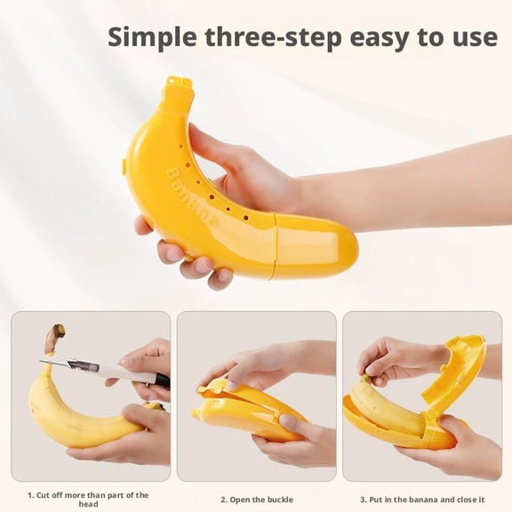 QHUDLV 6Pcs Banana Case, Cute Banana Protector Storage Box, Portable Banana Container BPA For Lunch For Ou Boxes, Fruit