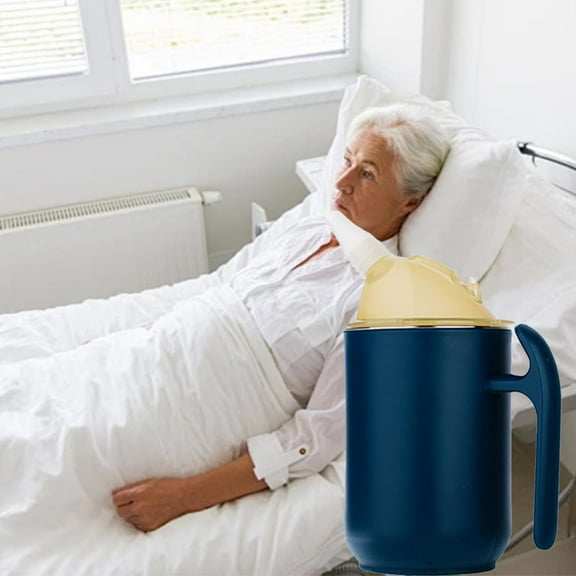 QHUDLV Adult Sippy Cup for Elderly Spill Proof with Straw, Elderly Water Cup, Nursing Handle & Cup Lid, Steel Dyspha with