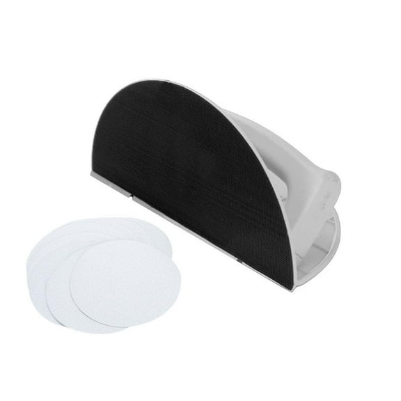 QHUDLV Angle Sanding Tool Semi-Circular,Self-Adhesive Detail Sander Kit,Plastic Handheld Micro Sandpaper for Wall Corners