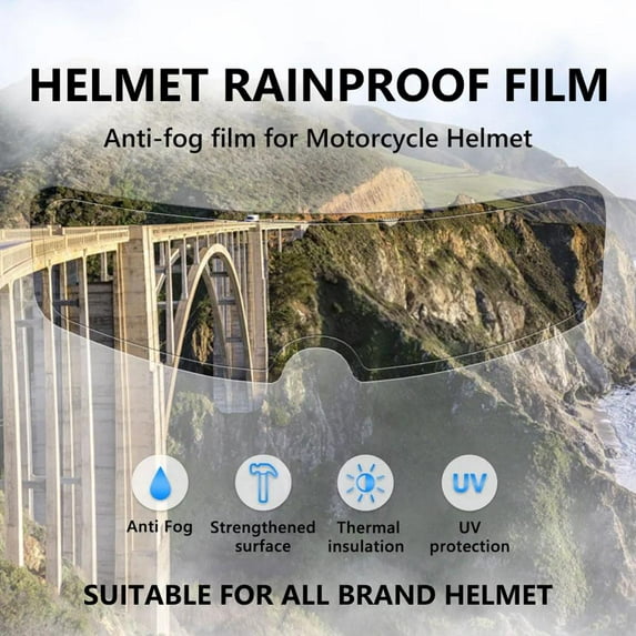 QHUDLV Anti Fog Helmet Film,Rainproof Nano Coating,Clear Motorcycle Visor Sticker