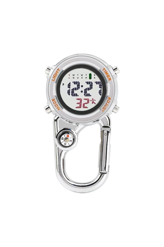 Backpack Clip On Belt Carabiner Digital Sports Fob Watch For Nurse Doctor