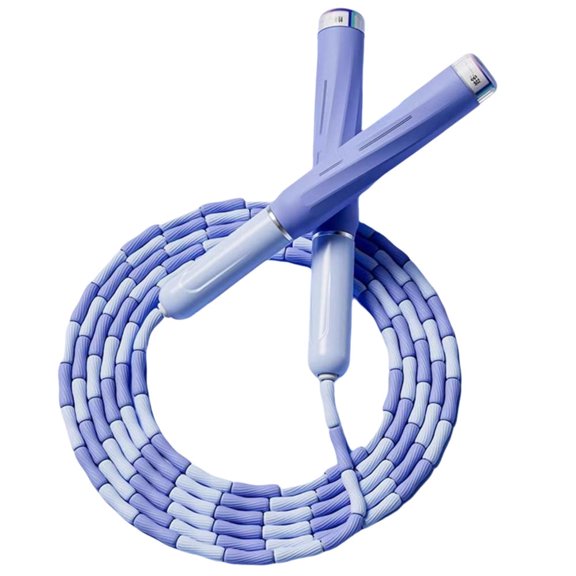 QHUDLV Bamboo Skipping Rope Energy Bar Handle Straight Thick Beaded Fitness Jump R