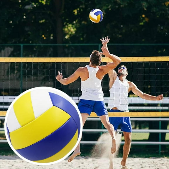 QHUDLV Beach Volleyball, Soft Touch Volleyball Official Size 5, Waterproof Gym Game Ball, Pu Material, for Indoor/Outdoor Beach, Wet Environments, Training
