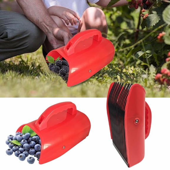 QHUDLV Berry Picker with Handle Pick-up Tools Berry Picker Rust Proof Fruit Harvester Efficient For Cockscomb Rake Blueberry Cloverleaf