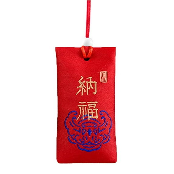 QHUDLV Blessing Sachet Necklace,Buddhist Spiritual Pouch,Lucky Amulet