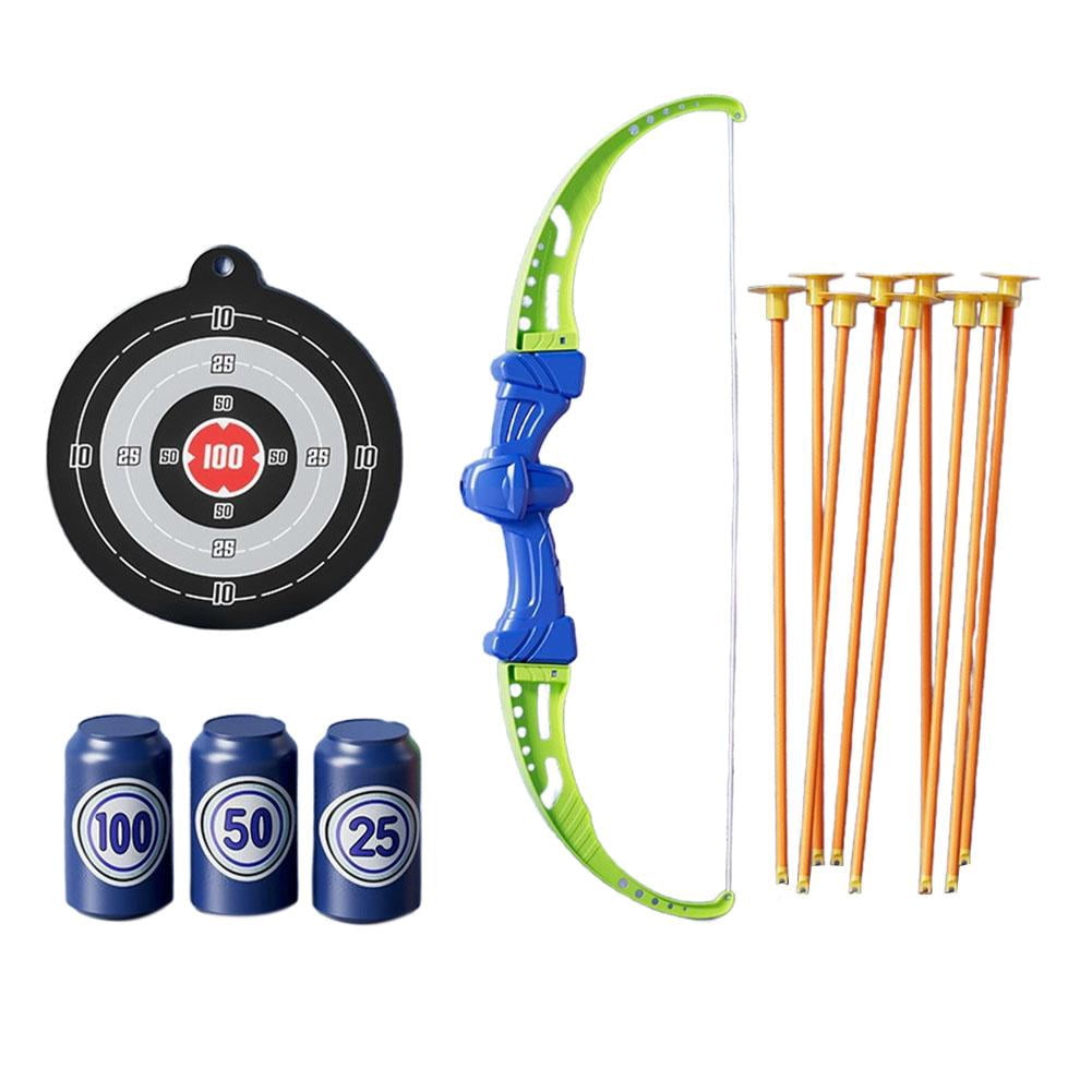 QHUDLV Bow & Arrow Set for Kids,Includes 8 Suction Cup Arrows, 3 Quiver, and Target