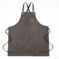 thumbnail image 1 of QHUDLV Canvas Woodworking Apron,Heavy Duty,Adjustable Multi‑Pocket Shop Gear, 1 of 9