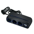 thumbnail image 1 of QHUDLV Car 3 Point Cigarette Lighter Socket Dual USB Charger Splitter Power Adapters, 1 of 9