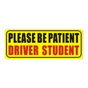 QHUDLV Car Bumper Sticker Decal Student Driver Magnet Car Signs Be Patient B6