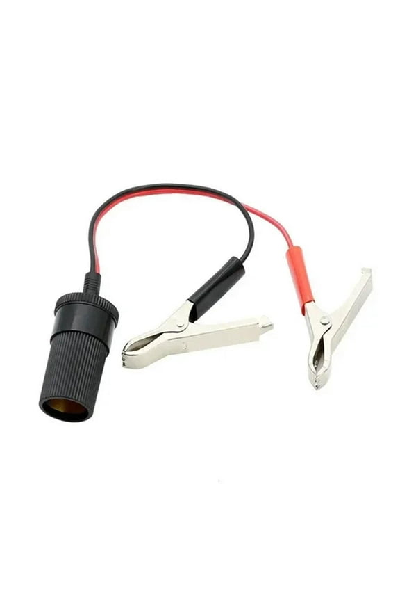 Car Cigarette Lighter Female Socket To Battery Alligator FA Crocodile Clip