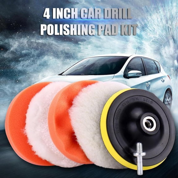 QHUDLV Car Polishing Disc Set,6PCS 3/4/5/6‑Inch Pads,Waxing Buffing Sponge Polisher Accessories