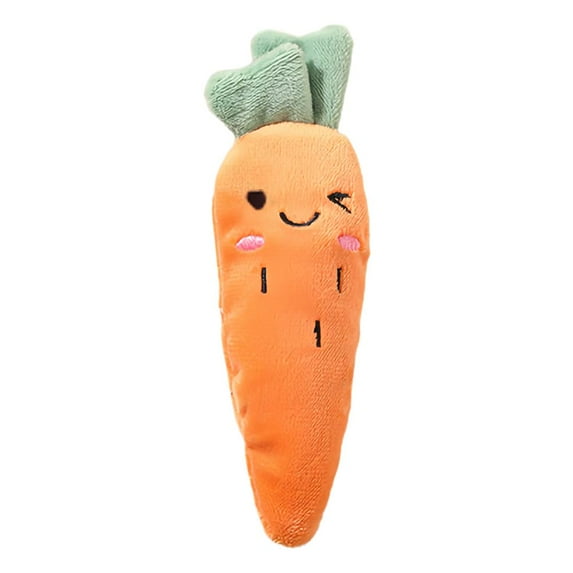 QHUDLV Carrot Dog Toy Giant 15cm Plush Squeaky Puppy Toy for Small, Medium & Large Dogs, Fun Food- Interactive Chew Toy, Cute Stuffed Animal for Play & Training