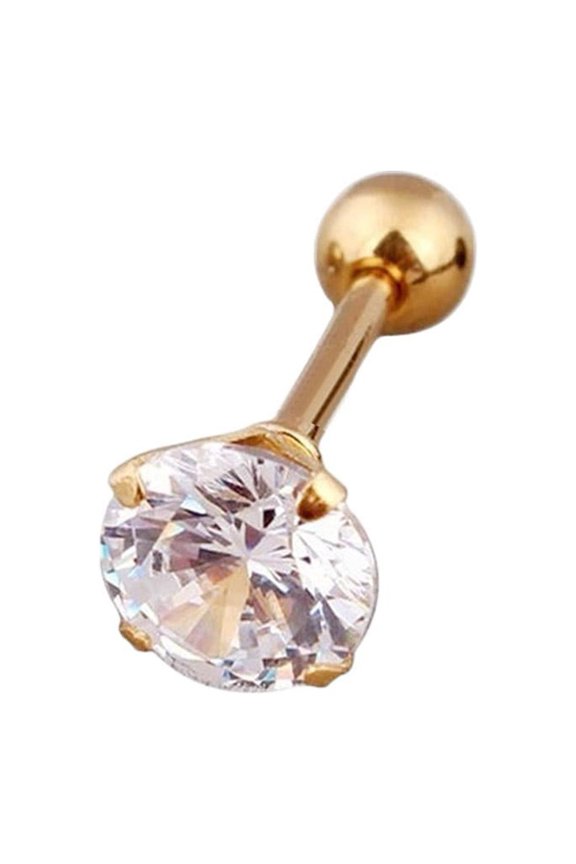 Cartilage Piercing Push In Pin 4 5 6mm Stud Flat Back Labret Nose Tragus