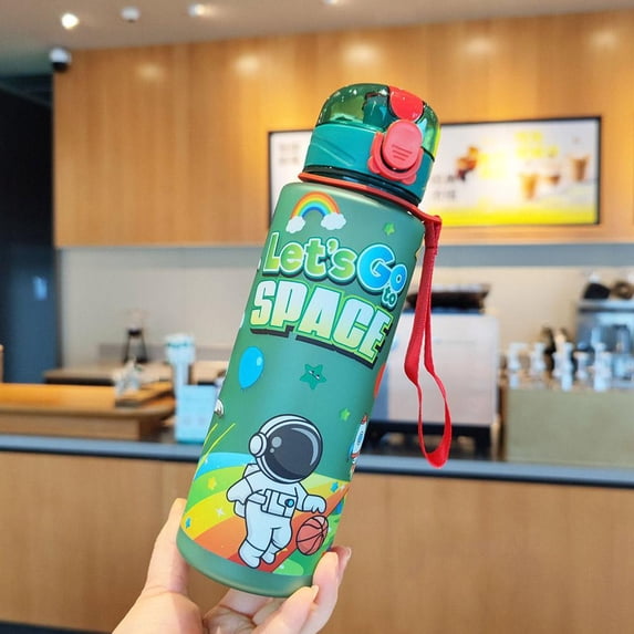 QHUDLV Cartoon Spaceman Plastic Water Bottles New A5 V2C5 I3L4 D2K3 U7I3 U9K1 N3Y1