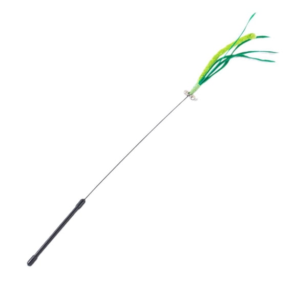 QHUDLV Cat Teasing Stick,Bite Resistant Long Grass Toy,Interactive Pet Training Wand