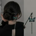 thumbnail image 1 of QHUDLV New Chinese Butterfly Flower Tassel Hair Stick Vintage Chinese Hairpin, 1 of 4