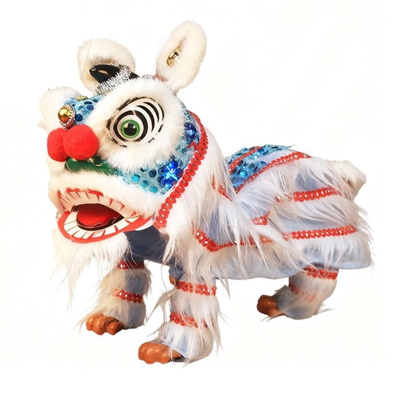 QHUDLV Chinese Lion Hand String Puppet with Rod, Chinese Marionette Lion Ornament Traditional, Asian Figurine Puppet, Pull String -uppet Marionette -uppet, for Holiday Party