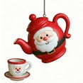 thumbnail image 1 of QHUDLV Christmas Teapot Cup Ornament,3.15 in Acrylic Pendant,Festive Tree Hanging Decoration, 1 of 9