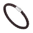 thumbnail image 1 of QHUDLV end Fashion Leather Rope Braided Buckle Bracelet Metal Magnetic Clasp Jewelry Punk Bracelets Gift For U Charm, 1 of 5