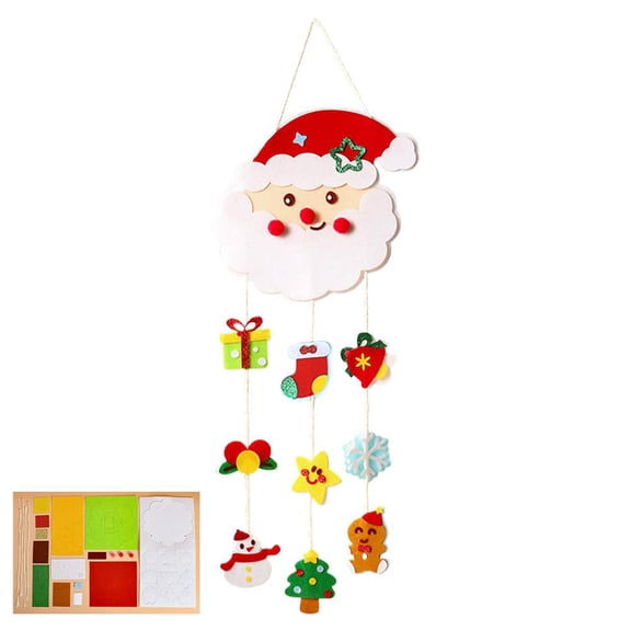 QHUDLV DIY Plush Doll Kit, Handmade Christmas Stuffed Animal Craft, Creative Holiday Gift Toy