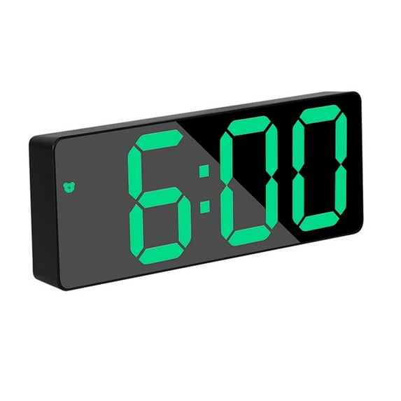 QHUDLV Large Digital Wall Clock,Desk and Office Display,Curved LED Time Temperature Calendar