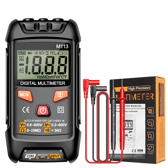 QHUDLV Digital Multimeter Tester 0.8-600V NCV Voltmeter and Ohm Volt Meter Electricians Meter Amp Universal