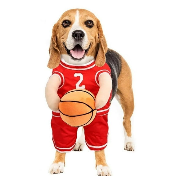 QHUDLV Dog Basketball Costume,Adjustable Funny Outfit,Small Dog Apparel