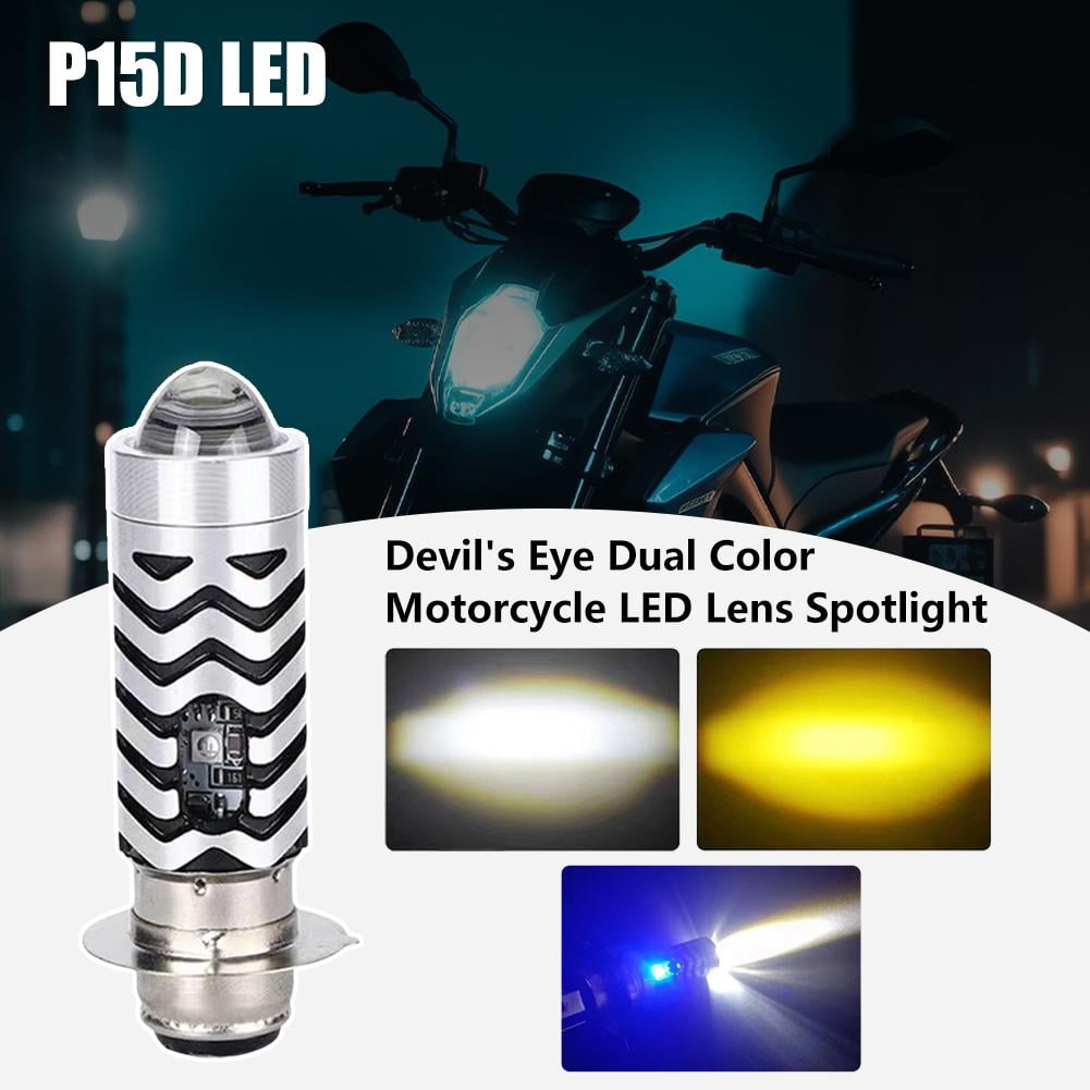 QHUDLV Dual Color Halogen Bulb,Motorcycle Headlight,With Blue Parklight ...
