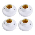 thumbnail image 1 of QHUDLV E27 Lamp Holder Socket White Round Plastic Screw Light Bulb Base for Ceiling & Lamp Fixtures, LED, Halogen, CFL Bulbs, 1 of 5