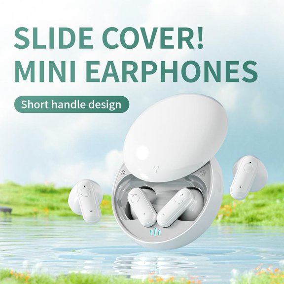 QHUDLV Earbuds, Mini Sleep Earbuds Bluetooth 5.4 Headphones In Ear with 4 Mic, Earphones Noise 48H Playtime, Cancelling Ea