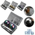 thumbnail image 1 of QHUDLV Espresso Cooling Ball, 2 Premium XXL 55mm Stainless Steel Ice Whiskey Balls, Whiskey Rocks Chilling Stones, Whiskey Stone Ice Cube Balls, Round Chilling Spheres, Gifts for Men Husband Birthday, 1 of 9