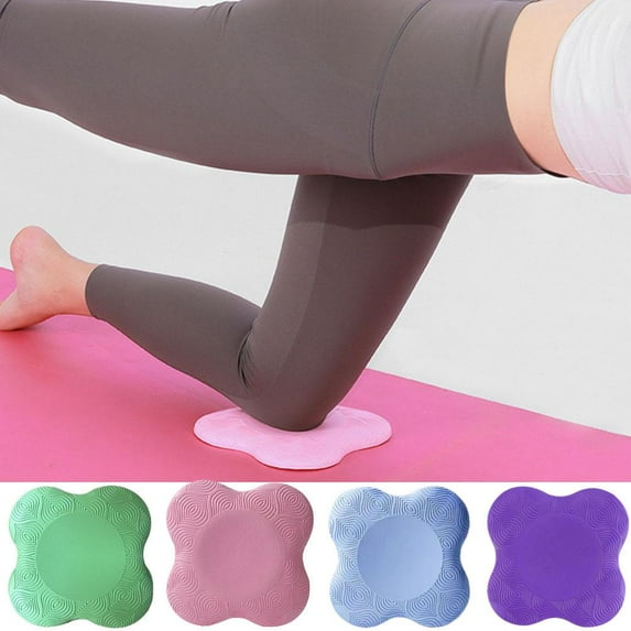 QHUDLV Flower Shaped Yoga Knee Pad Cushion Extra Thick for Knees Feet Elbow Ass Wrist Hands Head Foam Pilates Kneeling Pad Yoga Knee Cushion Thick Exercise Pads for Indoor, Women Home Yoga Accessor