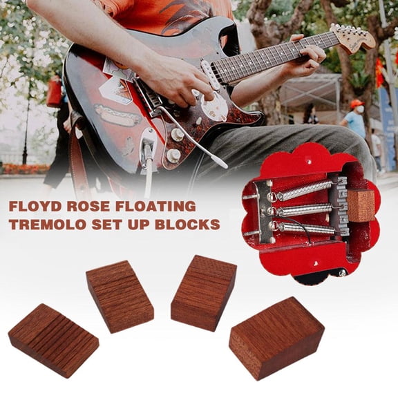 QHUDLV Floyd Rose Floating Tremolo Set Up Blocks - Trem - 3/4 Set (Luthier Wedge 1/4