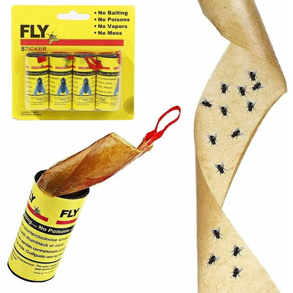QHUDLV Fly Paper Stickers Catcher Fruit Fly Traps Ind oor