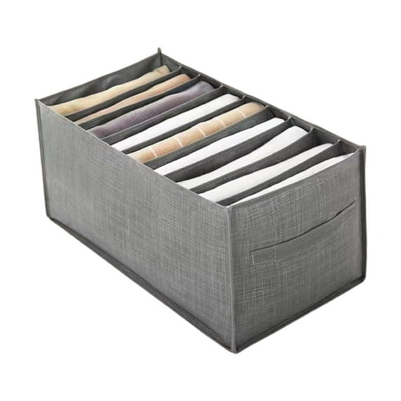 QHUDLV Foldable Wardrobe Clothes Organizer with Handles Divided Closet Drawer for Jeans Sweaters Shirts